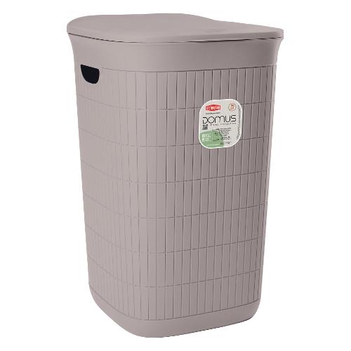Stefanplast Porta biancheria Plastica riciclata (50Lt) DOMUS HOME COLLECTION Greige 90201