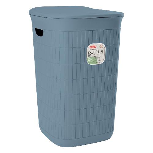 Stefanplast Porta biancheria Plastica riciclata (50Lt) DOMUS HOME COLLECTION Smoky blue 90203