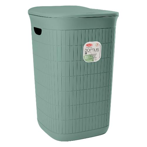 Stefanplast Porta biancheria Plastica riciclata (50Lt) DOMUS HOME COLLECTION Verde 90202