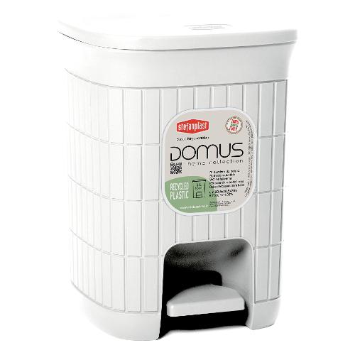Stefanplast Pattumiera bagno (6Lt) coperchio a pedale DOMUS HOME COLLECTION Bianco 90400