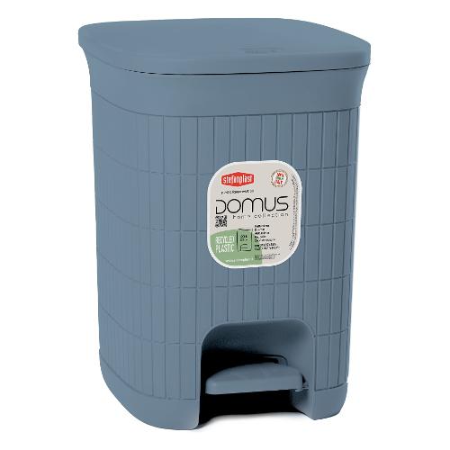 Stefanplast Pattumiera (20Lt) coperchio a pedale DOMUS HOME COLLECTION Smoky blue 90303