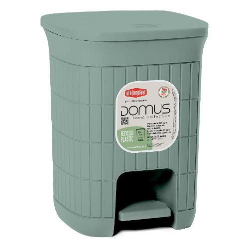 Stefanplast Pattumiera bagno (6Lt) coperchio a pedale DOMUS HOME COLLECTION Verde 90402
