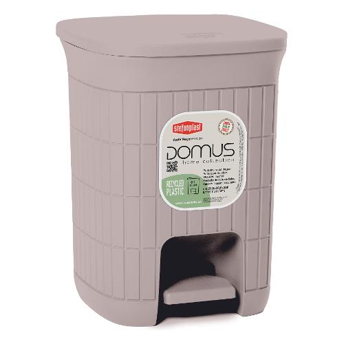 Stefanplast Pattumiera bagno (6Lt) coperchio a pedale DOMUS HOME COLLECTION Greige 90401