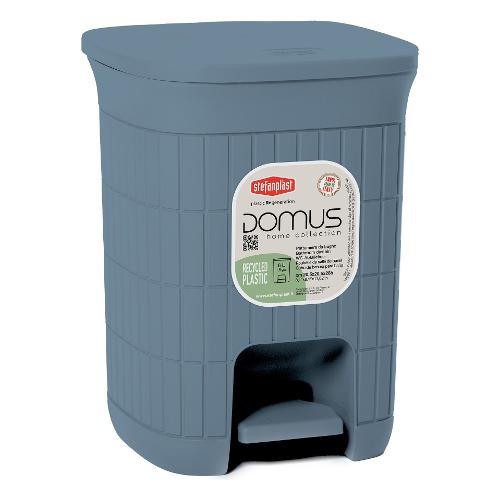 Stefanplast Pattumiera bagno (6Lt) coperchio a pedale DOMUS HOME COLLECTION Smoky blue 90403