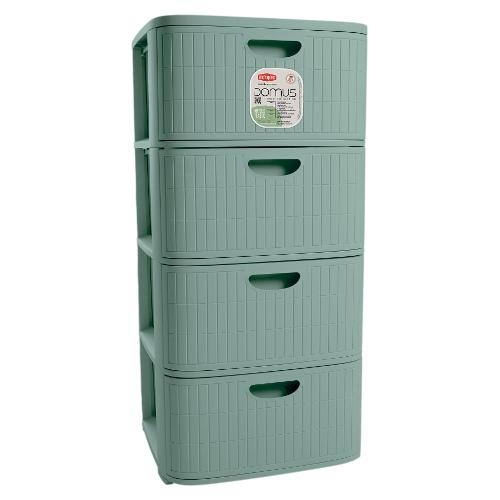 Stefanplast Cassettiera salvaspazio 4C (40x40x80cm) DOMUS HOME COLLECTION Verde 90102