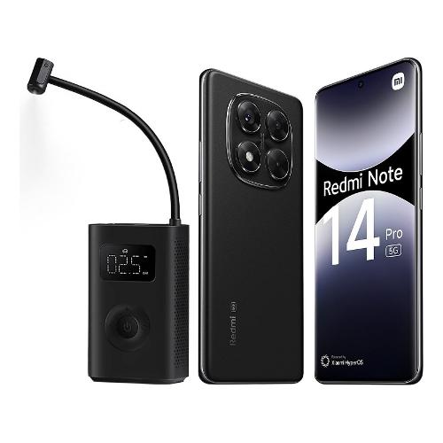 Xiaomi Smartphone 6,67" REDMI NOTE 14 PRO Bundle Portable Air Compressor 5G Midnight black ( 256GB Ram 8GB 5110mAh ) MZB0I88EU