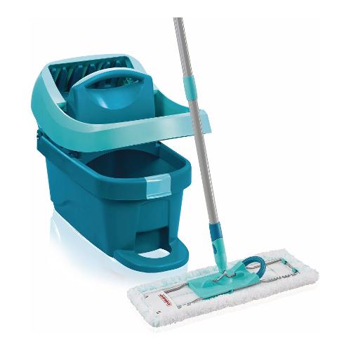 Leifheit Set lava pavimenti con pressa con ruote e panno Micro Duo PROFI XL 55096