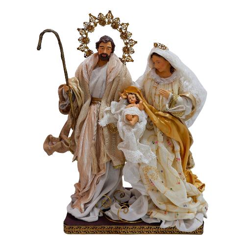 Amicasa Natività con capanna (56cm) Resina, Tessuto SACRA FAMIGLIA LOVELLA