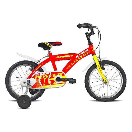 Stucchi Bici pieghevole acciaio ( 1 vel ) 16" con rotelle JUNIOR Rosso e Giallo 23S670