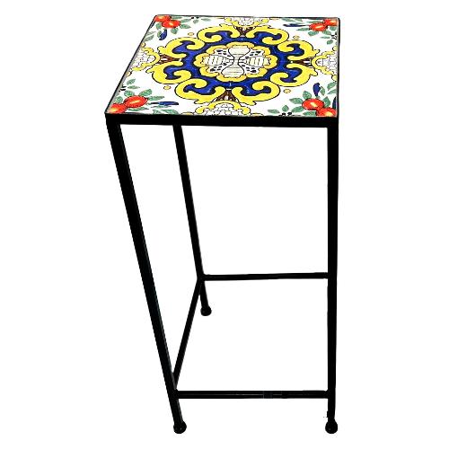 Amicasa Porta piante quadro grande SICILIA Nero multicolor AH25028