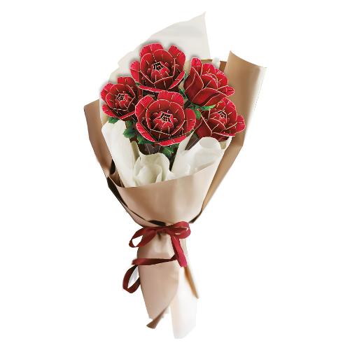 Grandi Giochi Puzzle 302 pz Flower Bouquet di Rose 6a+ (33x14x41cm) GP 3D GPW00100
