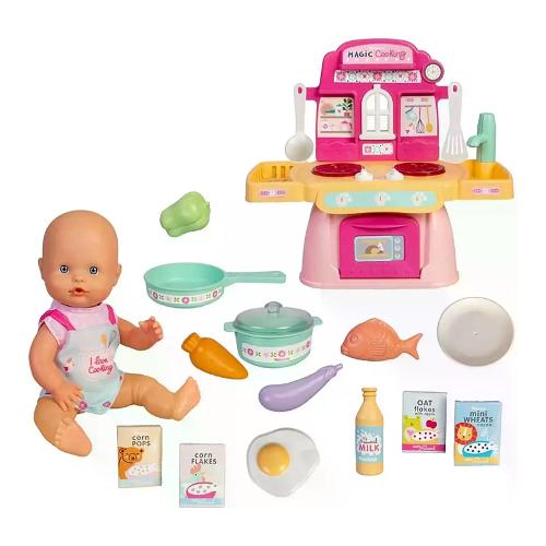 Famosa Set bambola Magic Cooking con accessori luci e suoni NENUCO NFNE3000