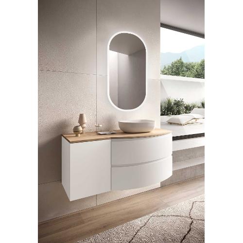 Savini SFERA Reversibile Bagno Bianco opaco e Quercia naturale (120cm)
