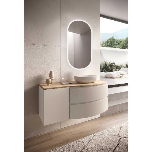 Savini SFERA Reversibile Bagno Sabbia opaco e Quercia naturale (120cm)