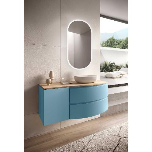 Savini SFERA Reversibile Bagno Azzurro opaco e Quercia naturale (120cm)