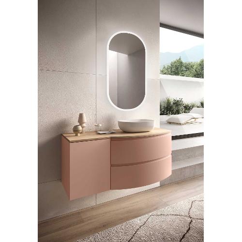 Savini SFERA Reversibile Bagno Rosa opaco e Quercia naturale (120cm)