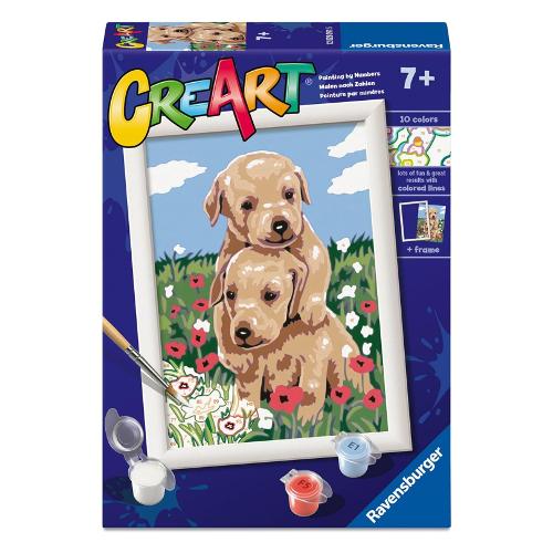 Ravensburger Set per dipingere Golden retriver coccolosi CREART 12023091