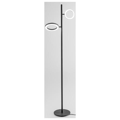 G.E.A. Luce Lampada da terra Nero GPIN32 (28x180cm) 2 luci - LED - Max 28W
