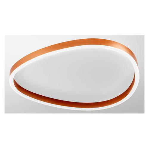 G.E.A. Luce Plafoniera ECARIS PM Arancio bruciato (61x6,8x59,7cm) FECPA2 2 luci - LED - Max 60W