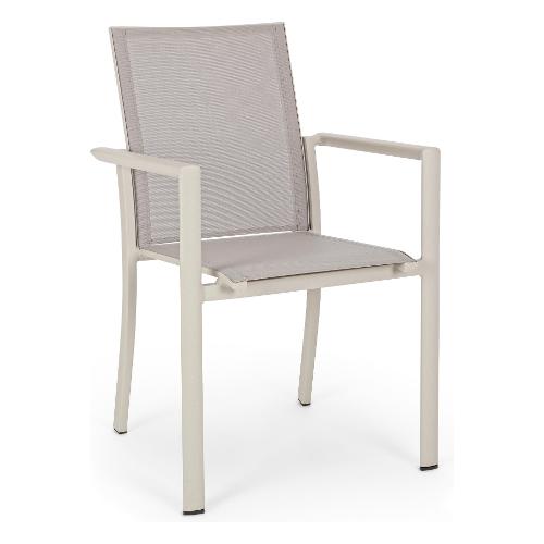 Bizzotto Sedia con braccioli alluminio, textilene KONNOR Rastin 0662738