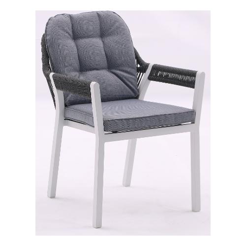 Amicasa Poltrona alluminio JOLLY Art 2 Bianco HFD 203