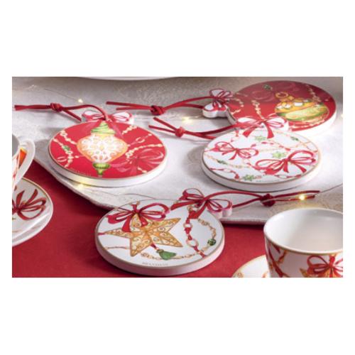 Brandani Set sottobicchieri Natale (4pz) (12x10cm) GIOCHI DI LUCI BR89700