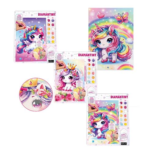 Nice Quadretto mosaico 3D Unicorn DIAMANTINY Assortito 90032