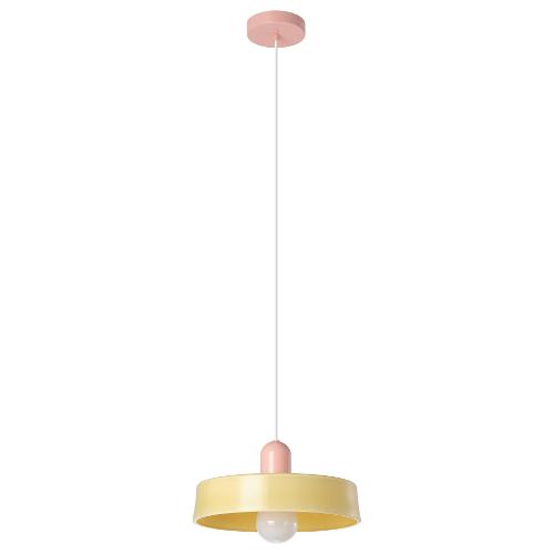 Eglo Sospensione PRESA Rosa e Giallo (32x32x129cm) 300842 1 luce - E27 - 40W