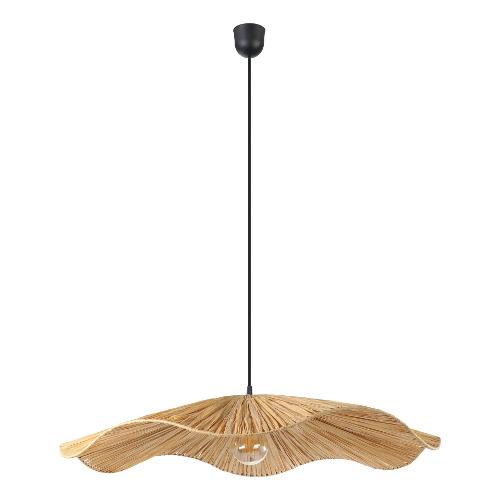 Eglo Sospensione LAXFORD Nero e Naturale (80x80x110cm) 300042 1 luce - E27 - 42W