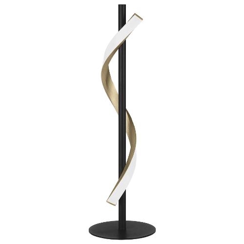 Eglo Lampada tavolo CONAPRATO Nero, Ottone Spazzolato e Bianco (16,5x14x46,5cm) 902137 1 luce - LED - 8,8W
