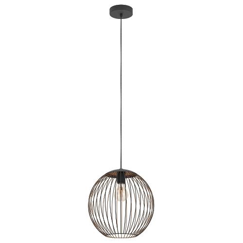 Eglo Sospensione ALMANZORA Nero e Rame (32x32x110cm) 901868 1 luce - E27 - 60W