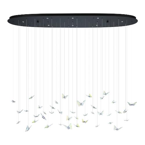 Eglo Sospensione ADRADOS Nero chiaro (148x26x154cm) 390436 8 luci - LED - 33,6W