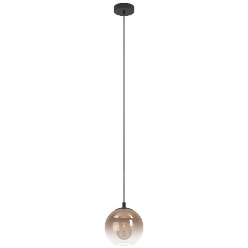 Eglo Sospensione ARISCANI 1 Nero e Tinta rame (20x20x110cm) 901923 1 luce - E27 - 60W
