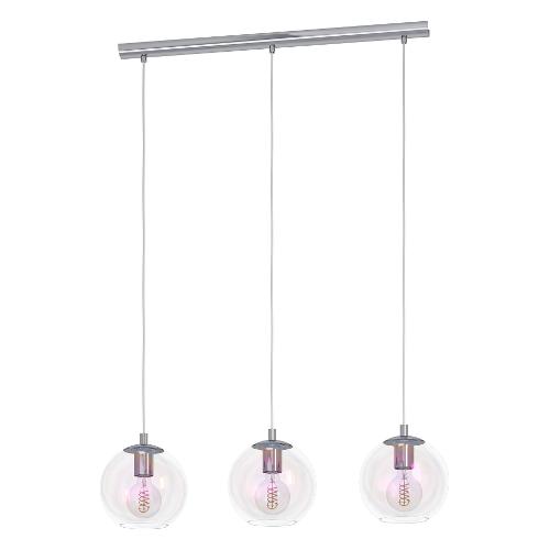 Eglo Sospensione ARISCANI 2 Cromo e Iridescente (76,5x16,5x110cm) 901919 3 luci - E27 - 180W