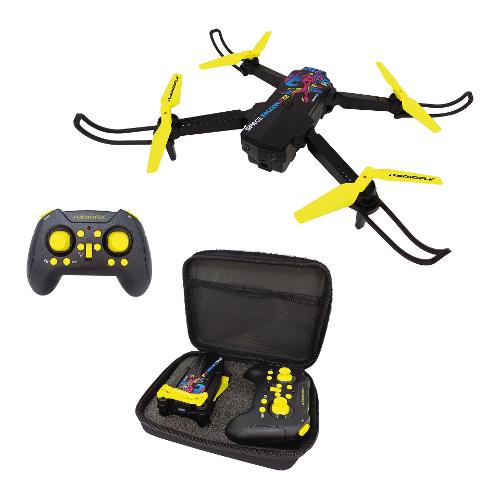 Ods Drone Space Falcon 8 funzioni RC 2,4 GHz (32x27cm) RADIOFLY Nero e Giallo 40032
