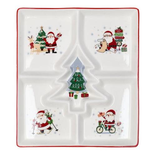 Andrea Fontebasso Vassoio Natale Porcellana (26x22cm) LET IT SNOW 3042 NL614023042