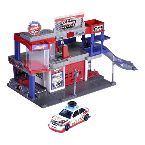 Simba Garage Playset JDM Legends Tuning 2 piani con auto (45,5x23,5x35,5cm) MAJORETTE 8504108000