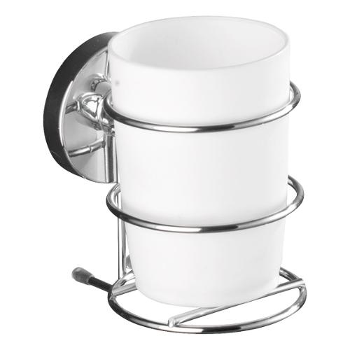 Wenko Porta spazzolino parete VACUUM LOC Cromo lucido (7,5x9,5x11,5 cm) 20880100
