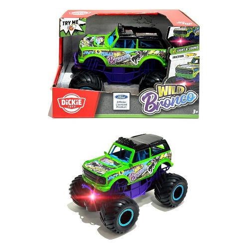 Simba Automodello Monster Wild Bronco (18cm) frizione luci e suoni DICKIE Verde 203764026