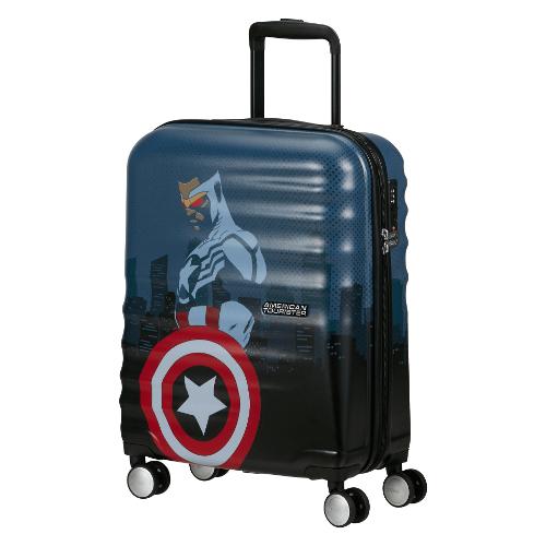 American Tourister Trolley cabina rigido tg. S (36Lt) 4 ruote Wavebreaker (40x20x55cm) CAPITAN AMERICA city 152580 A528