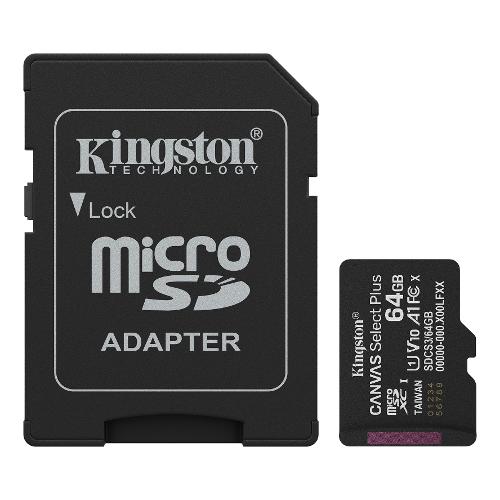 Kingston MicroSD 64GB CANVAS SELECT PLUS Gen3 SDCS3 64GB