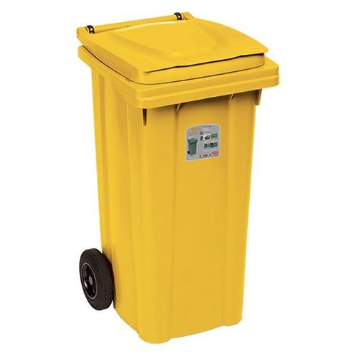 Stefanplast Bidone carellato (120Lt) URBAN ECO SYSTEM Giallo 25696