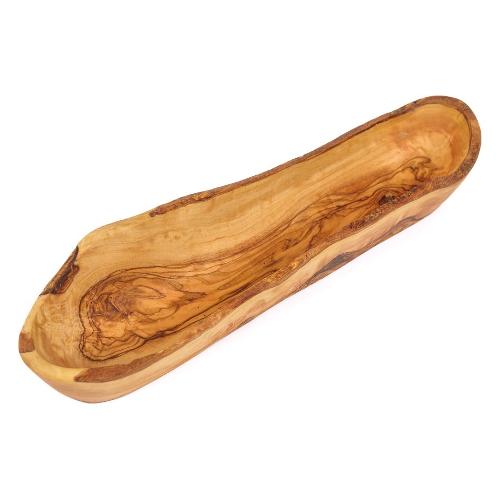 Arte Legno Spello Cestino tavola Legno (30cm) barchetta Ulivo naturale BR300