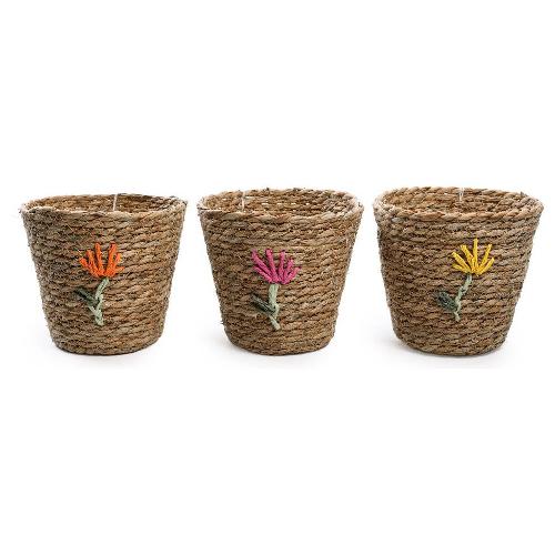 Mercury Porta vaso decorato fiori assortito (17x15 cm) 03515