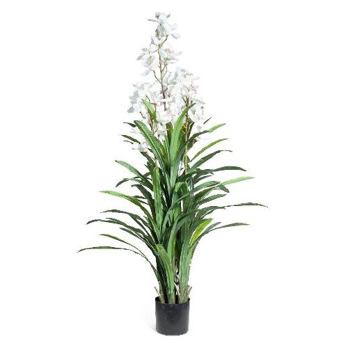 Mercury Pianta artificiale Orchidea bianca con vaso metal (75x170cm) assortito 36158