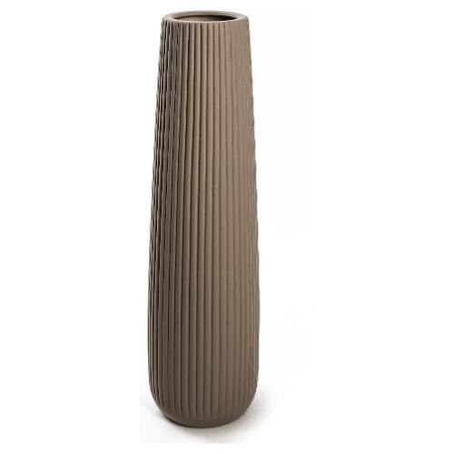 Mercury Vaso Ceramica (16x60cm) rigato Tortora 03256