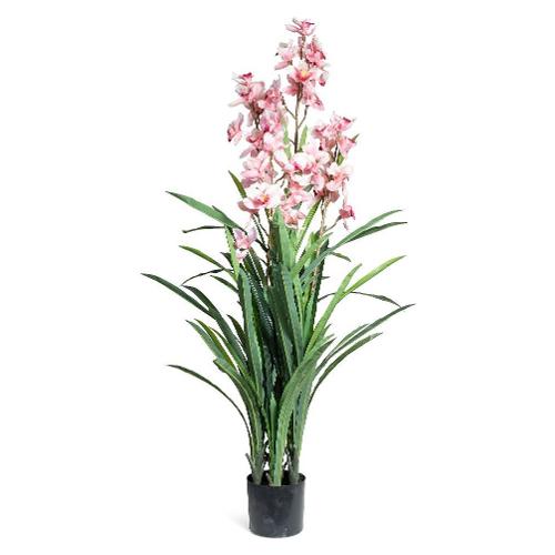 Mercury Pianta artificiale Orchidea fucsia con vaso metal (75x170cm) 36165