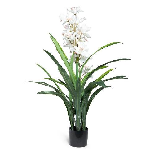 Mercury Pianta artificiale Orchidea bianca con vaso metal (70x110cm) assortito 36134