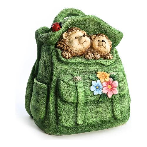 Mercury Vaso Poliresina (33x27x35,5cm) Ricci viaggiatori Verde 01603