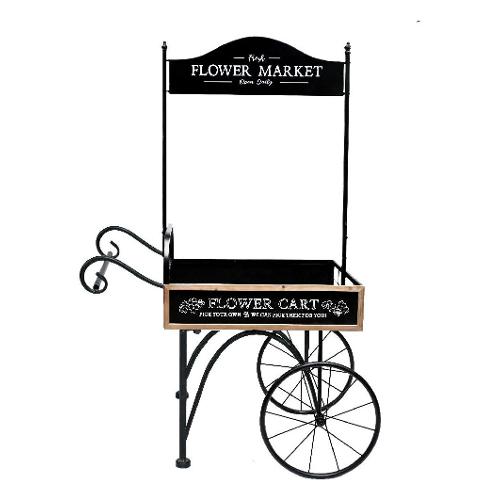 Mercury Porta piante Carretto Flower market (92x62x167 cm) Nero 09890